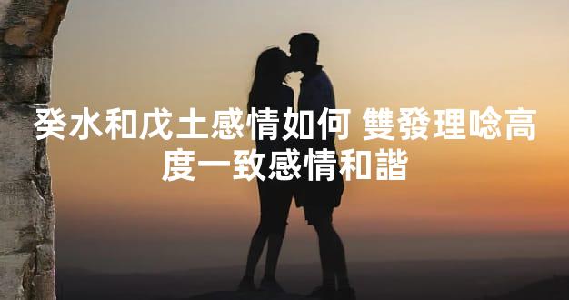 癸水和戊土感情如何 雙發理唸高度一致感情和諧